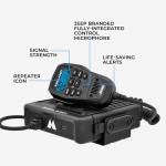 Midland® MXT575J Jeep® MicroMobile GMRS Two Way Radio with NOAA Weather Scan and Alert - for Farms, Ranches, Overlanding - Repeater Capable, Integrated Control Mic,- External Magnetic Mount