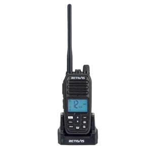 Retevis RM21 Handheld Marine Radio,IP67 Waterproof Floating Two Way Radio,Noise Cancelling Mic,1800mAh,Backlit LCD Display Maritime Radio,NOAA,International Channels,Boat Radio for Fishing(1Pack)