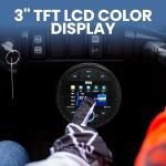 BOSS Audio Systems MGV500B Marine Boat Stereo Gauge Receiver – Bluetooth, No CD DVD Player, AM/FM Radio, 3 Inch Color Screen, Weatherproof