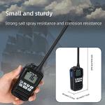 Retevis RM01 Handheld Marine Radio, Floating IP67 Waterproof, Portable Marine Two-Way Radios, NOAA Weather, International Channels, Vibration Drainage, Boat Maritime Radio for Kayak Fishing(1 Pack)
