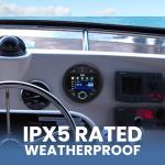 BOSS Audio Systems MGV500B Marine Boat Stereo Gauge Receiver – Bluetooth, No CD DVD Player, AM/FM Radio, 3 Inch Color Screen, Weatherproof