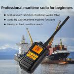 Retevis RM01 Handheld Marine Radio, Floating IP67 Waterproof, Portable Marine Two-Way Radios, NOAA Weather, International Channels, Vibration Drainage, Boat Maritime Radio for Kayak Fishing(1 Pack)