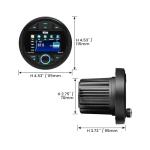 BOSS Audio Systems MGV500B Marine Boat Stereo Gauge Receiver – Bluetooth, No CD DVD Player, AM/FM Radio, 3 Inch Color Screen, Weatherproof