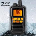 Retevis RM01 Handheld Marine Radio, Floating IP67 Waterproof, Portable Marine Two-Way Radios, NOAA Weather, International Channels, Vibration Drainage, Boat Maritime Radio for Kayak Fishing(1 Pack)