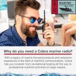 Cobra BlueBound 150 VHF Handheld Marine Radio - Black - 3-Watt, Floating, Long Range, NOAA Weather Alerts, International Functionality, IPX7 Waterproof, USB-C, Submersible, LCD Screen, Belt Clip