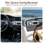 Pyle Marine Receiver & Speaker Kit - In-Dash LCD Digital Stereo Built-in Bluetooth & Microphone w/ AM FM Radio System 5.25’’ Waterproof Speakers (2) MP3/USB/SD Readers & Remote Control - PLMRKT36WT