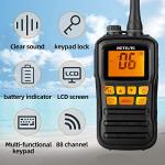 Retevis RM01 Handheld Marine Radio, Floating IP67 Waterproof, Portable Marine Two-Way Radios, NOAA Weather, International Channels, Vibration Drainage, Boat Maritime Radio for Kayak Fishing(1 Pack)