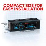 BOSS Audio Systems MR1308UABK Marine Boat Stereo – Single Din, Bluetooth, No CD DVD Player, AM/FM Radio Receiver, Aux-in, USB