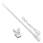 FMUSER VM100 VHF Marine Radio Antenna,44 Inch Waterproof Fiberglass Boat Antenna with Adjustable Ratchet Fixed Mount and 16 ft RG-58U Cable