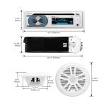 BOSS Audio Systems MCK508WB.6 Marine Boat Bluetooth Stereo & 6.5 Inch Speakers - CD DVD Player, AM/FM Radio Receiver Head Unit, Dipole Antenna