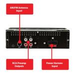 Dual Electronics MXD140 Marine Radio | AM/FM Stereo Receiver | 8-Character LCD | Single DIN | Boat Radio with Built-in Bluetooth | USB Port with 2.1 A Charging | White