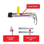 Dual Electronics MXD140 Marine Radio | AM/FM Stereo Receiver | 8-Character LCD | Single DIN | Boat Radio with Built-in Bluetooth | USB Port with 2.1 A Charging | White