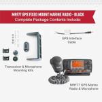 Cobra MR F77B GPS Fixed Mount VHF Marine Radio – 25 Watt VHF, Built-In GPS Receiver, Submersible, LCD Display, Noise Cancelling Mic, NOAA Weather, Signal Strength Meter, Scan Channels, Black/Grey