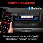 JVC KD-SX38MBT Car Stereo with Bluetooth, 4-Ch Marine Radio Receiver, AM/FM Single Din Radio, Aux-in, USB, Streaming, RGB Illumination, Use as in-Dash ATV, Truck Radio or Boat Stereo