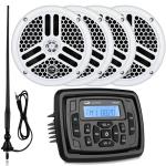 Marine Stereo Bluetooth System Boat AM FM Radio kit w/ Speaker 240W for ATV UTV