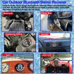 GUZARE Boat Marine Stereo Receiver Bluetooth Audio AM FM Gauge Waterproof Radio