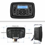 Marine Stereo Bluetooth Audio System ATV UTV Radio+ Waterproof Speaker+ Antenna