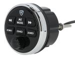 Rockville RGHR48A 4 Zone Marine Gauge Hole Receiver Bluetooth App Control+Remote