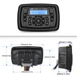 Marine Waterproof Audio Bluetooth Stereo Receiver Boat FM AM Radio for Yacht