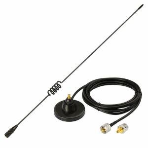 Ham Radio Vehicle Car Mobile Radio Antenna Dual Band VHF UHF 136-174MHz 400-520MHz Magnetic Base PL259 Male Antenna for BTECH ICOM Kenwood Midland Yaesu TYT AnyTone Amateur Radio Two Way Radio