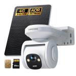 4G LTE Cellular Security Cameras Wireless Outdoor, 2.5K No WiFi Solar Powered...