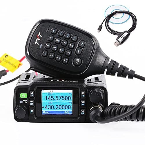TYT TH-8600 Dual Band VHF/UHF 144-148MHz/420-450MHz Mini Mobile Transceiver IP67 Waterproof Mobile Car Radio w/F Programming Cable