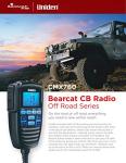 Uniden CMX760 Bearcat Off Road Series Compact Mobile CB Radio, 40-Channel Operation, Ultra-Compact for Easy Mounting, Large 7-Color Backlit LCD Display on Mic with Built-in Speaker Mic, Black