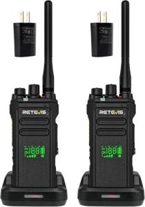 Retevis NR30D DMR Two Way Radio,Compatible with Motorola R2 CP100D CP200D 2 Way Radio,Professional Walkie Talkie Long Range,IP67 Waterproof,Noise Canceling,Hidden Display,for School Government(2 Pack)