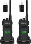 Retevis NR30D DMR Two Way Radio,Compatible with Motorola R2 CP100D CP200D 2 Way Radio,Professional Walkie Talkie Long Range,IP67 Waterproof,Noise Canceling,Hidden Display,for School Government(2 Pack)