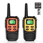 MaxTalker Walkie Talkies for Adults 2 Pack Long Range Rechargeable 2 Way Radios, Hiking Accessories Camping Gear Xmas Gift for Kids with 22 FRS Channel Radios, Lamp,VOX,Li-ion Battery,NOAA