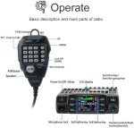 Anytone AT-778UV Dual Band 25W Mobile Radio Transceiver VHF/UHF Car Base Radio Walkie Talkie with Programming Cable