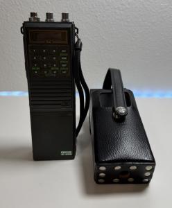 ICOM IC-H16a  VHF Radio Transceiver + IC-CM8 Untested With Cowhide Holster