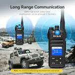 Retevis NR30S GMRS Long Range 2 Way Radio,IP67 Waterproof Two Way Radio,High Output,Professional Walkie Talkies for Emergency,Noise Canceling,2800mAh,NOAA,Group Call,for Off-Road Hunting (2 Pack)