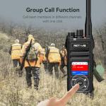 Retevis NR30S GMRS Long Range 2 Way Radio,IP67 Waterproof Two Way Radio,High Output,Professional Walkie Talkies for Emergency,Noise Canceling,2800mAh,NOAA,Group Call,for Off-Road Hunting (2 Pack)