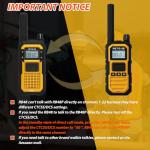 Retevis RB48 Plus IP67 Waterproof Heavy Duty Long Range Walkie Talkies, GMRS Radio, Construction Jobsite Two Way Radio, NOAA, Shock Resistant, Dual PTT, Vibration Reminder(4 Pack)