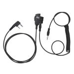 Tigrett Outdoors SMC Push-to-Talk Cable w/ 3.5mm Audio Cable Adapter for Kenwood K1 Radios Including Baofeng UV5R - PTT for Electronic Earmuffs - Hook and Loop Upgrade for Plate Carriers