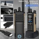 Digital Handheld Radio Scanner Fire Police VHF FM EMS Ham 2 Way Transceiver Dual