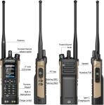 Digital Handheld Radio Scanner Fire Police VHF FM EMS Ham 2 Way Transceiver Dual