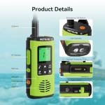 Retevis EZTalk 4S Waterproof Two Way Radio, IP68 Floating Walkie Talkies for Adults, NOAA, Emergency Alarm, Type-C Charging, Rechargeable Handheld GMRS Radio for Kayaking, Fishing, Rafting, Boating