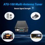 ATU-100 EXT Antenna Tuner for Ham Radio, GOOZEEZOO V3.2 1.8-55MHz Automatic Antenna Tuner for Ham Radio Enthusiasts, Low SWR on All Bands Great for POTA/SOTA/DX