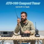 ATU-100 EXT Antenna Tuner for Ham Radio, GOOZEEZOO V3.2 1.8-55MHz Automatic Antenna Tuner for Ham Radio Enthusiasts, Low SWR on All Bands Great for POTA/SOTA/DX