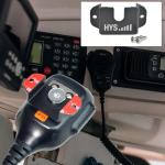 HYS Universal Ham CB Radio/All HT’s Microphone Hanger with Belt Clip/Universal Round Knob, Walkie Talkies/Marine Radio Back Belt Clip Holder Mount for Anytone Midland Icom Kenwood Yaesu (Black-4pcs)