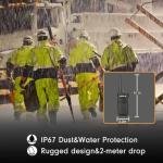 Retevis RB23 IP67 Waterproof Walkie Talkie GMRS Two-Way Radio Long Range,with Earpiece,1800mAh, 6-Way Multi-Bank Charger,Rugged,Heavy Duty 2 Way Radio for Agricultura Farm Construction (6 Pack)