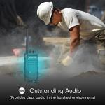 Retevis RB23 IP67 Waterproof Walkie Talkie GMRS Two-Way Radio Long Range,with Earpiece,1800mAh, 6-Way Multi-Bank Charger,Rugged,Heavy Duty 2 Way Radio for Agricultura Farm Construction (6 Pack)