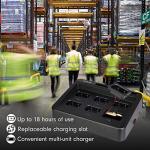 Retevis RB23 IP67 Waterproof Walkie Talkie GMRS Two-Way Radio Long Range,with Earpiece,1800mAh, 6-Way Multi-Bank Charger,Rugged,Heavy Duty 2 Way Radio for Agricultura Farm Construction (6 Pack)