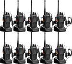 Baofeng Walkie Talkies Two-Way Radios bf-888s for Adults Long Range Rechargeable Communicator Handheld Professional UHF Interphone 10 Pack Walky Talky Set with Earpiece,Li-ion Battery and Charger
