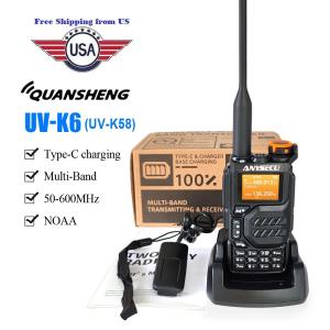 Quansheng UV-K6  UV-K5(8) VHF UHF FM Air Band Radio 5W NOAA Weather Alert