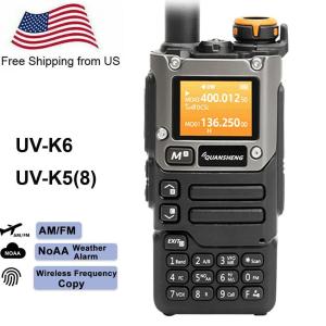 Quansheng UV-K6 NOAA FM Radio Type-C Charging Full Band DTMF 5W Walkie Talkie