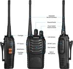 Baofeng Walkie Talkies Two-Way Radios bf-888s for Adults Long Range Rechargeable Communicator Handheld Professional UHF Interphone 10 Pack Walky Talky Set with Earpiece,Li-ion Battery and Charger