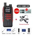 Bao-feng UV16M V2 Walkie Talkie 15W Full Band 999CH AM/FM Rad